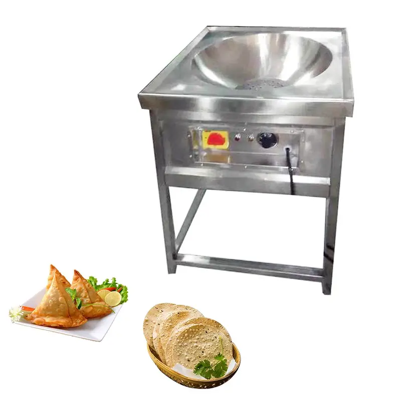 Commercial 16 Inches  Square Electric Kadai Standing Type 3000W, SS Body